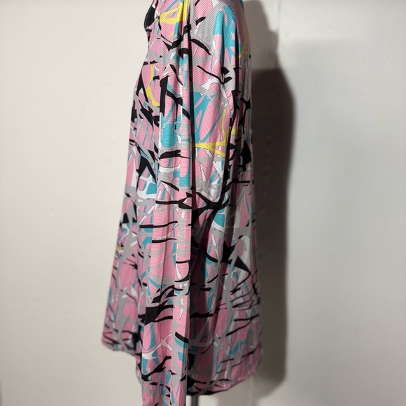 Colorful Abstract Print Long Sleeve swim top for sun protection - Picture 2 of 3